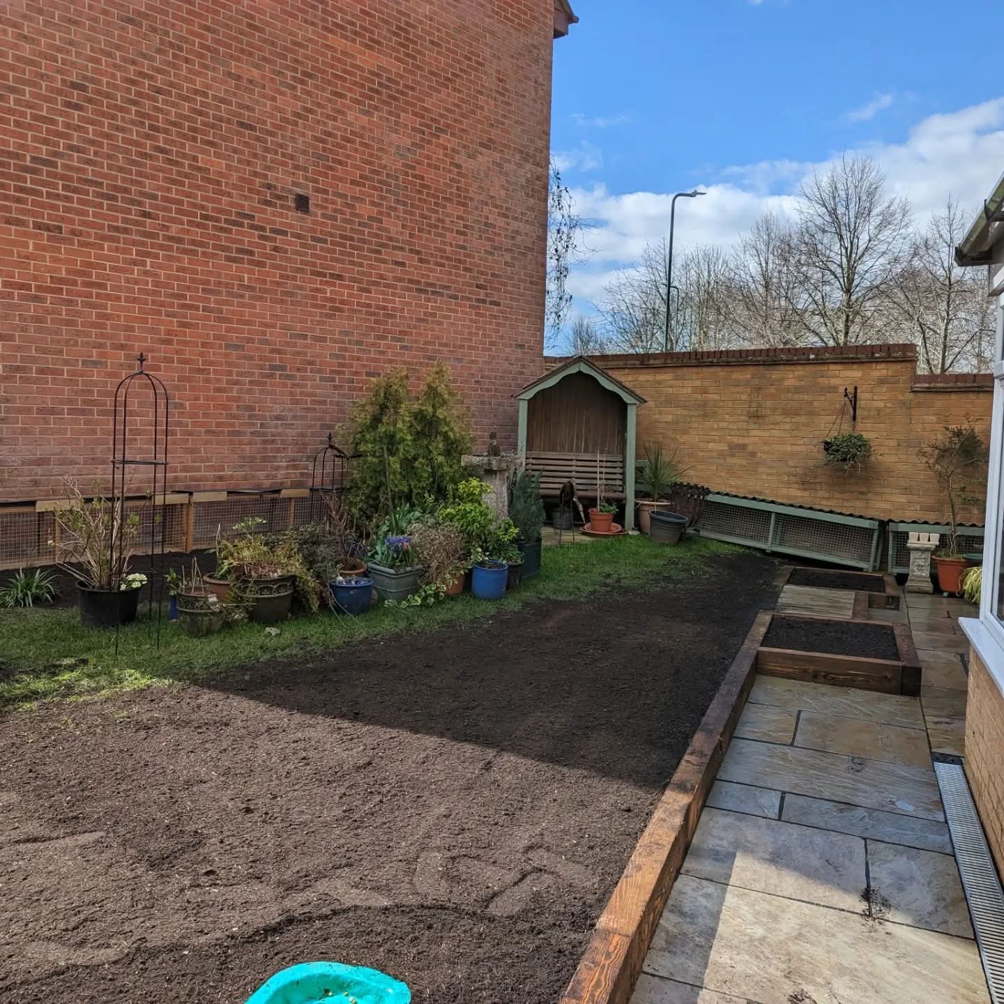 Garden before lawn and planting